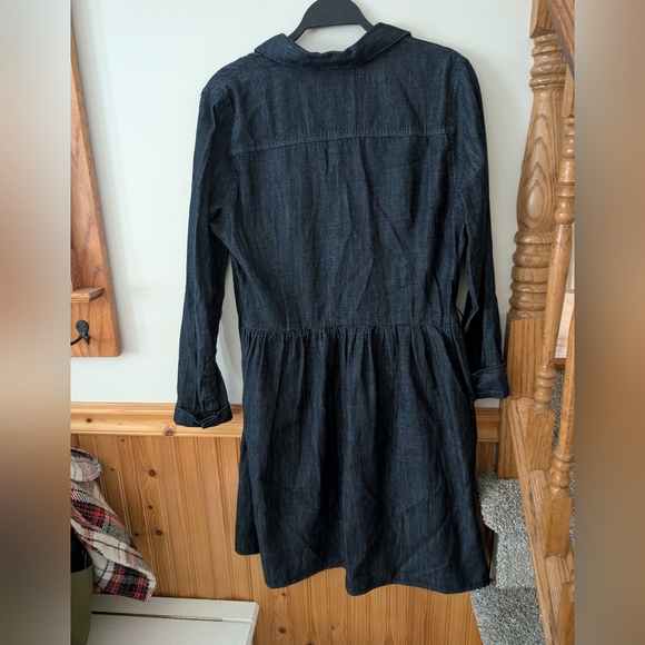 Gap Denim Chambray Fit And Flare Shirt Dress Size 14 - Picture 5 of 7